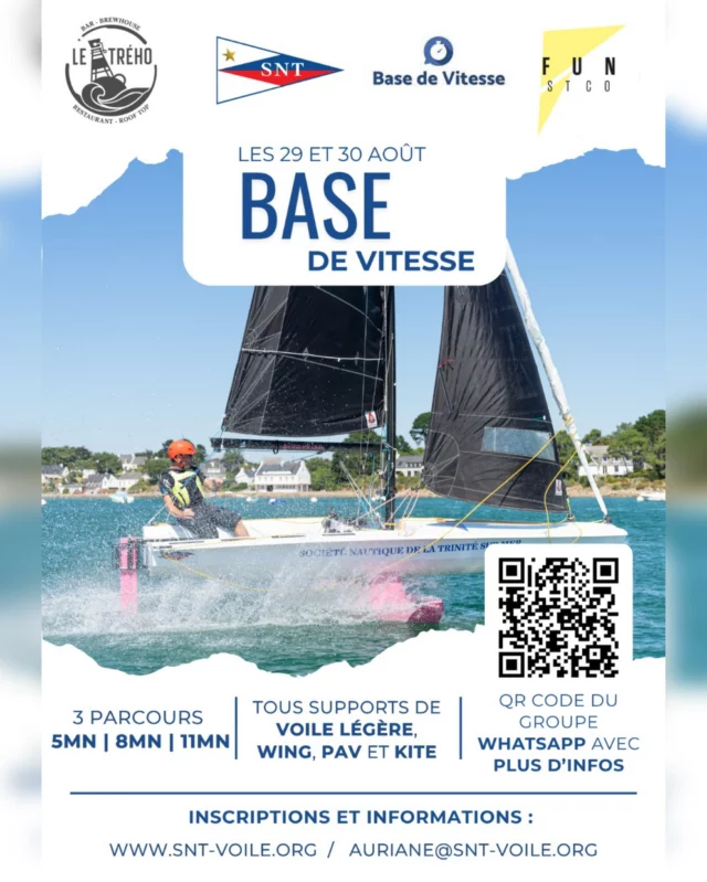 🌊 Prêts à exploser les chronos sur l’eau les 28 et 29 août pour le challenge Base de Vitesse SNT x Fun St Co ? ⏱️ Flashez vos meilleures pointes sur les 3 parcours possibles et inscrivez-vous vite via ce lien : https://sntregate.axyomes.com/client/regate_1.php?regate_id=7&c 🚀⛵

Lien du groupe Whatsapp : https://chat.whatsapp.com/LMa4TT3iYEt7v0HYvjia0U

@basedevitesse